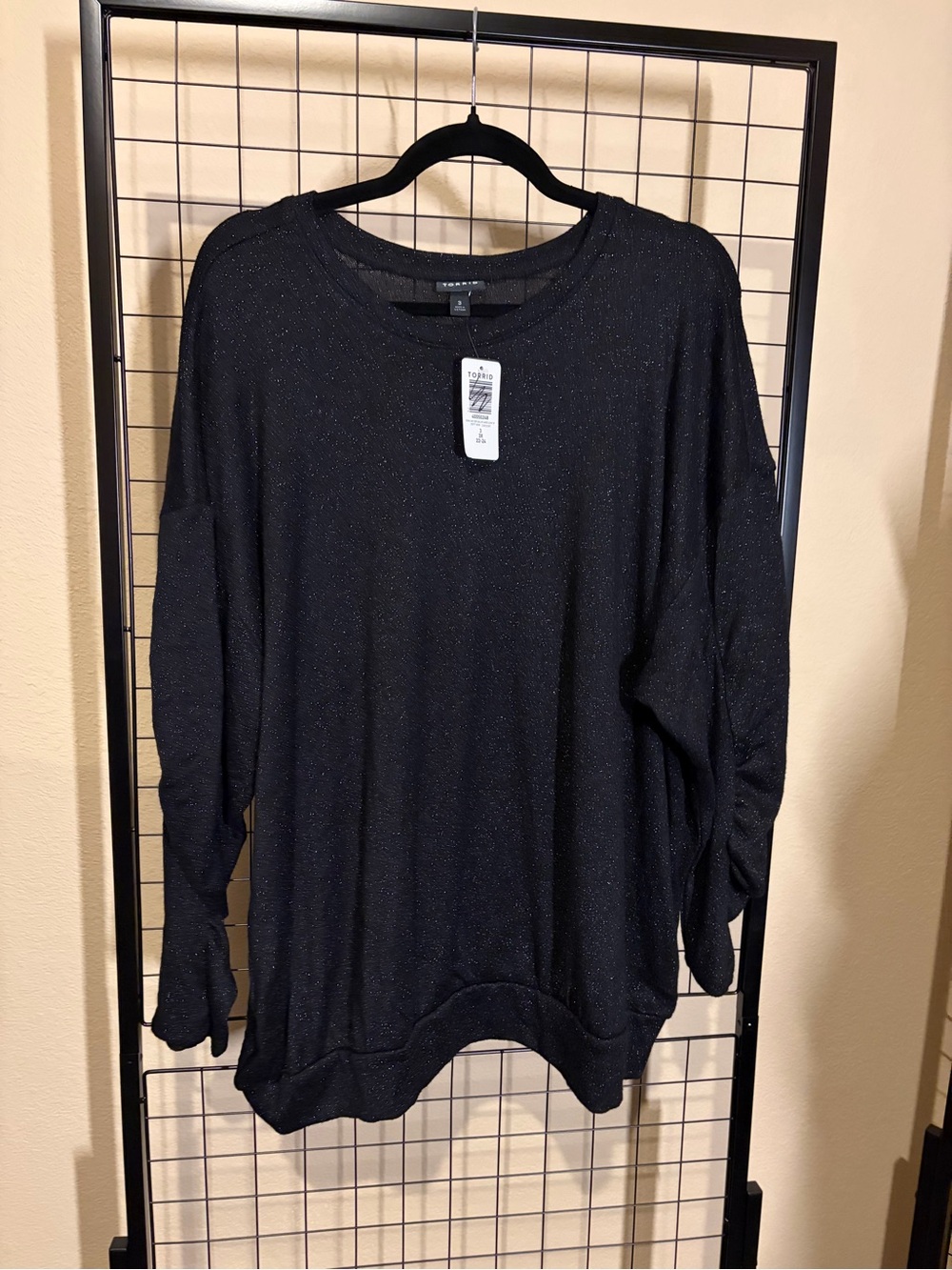 Torrid 3 Black Metallic Knit Sweater